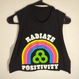 Bonnaroo Festival 2021 Tank Top Sleeveless Shirt Radiate Positivity Rainbow L